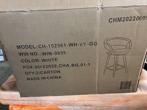 Brynn Series 24 High Contemporary Vinyl Rounded Back Counter Height Stool