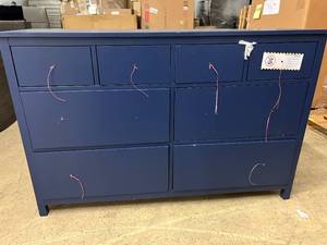 Blue 8 Drawer Dresser