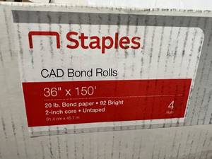4 Rolls of Cad Bond Rolls - 36 x 150