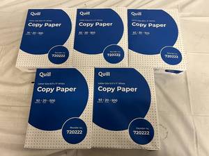 2500 Sheets of Quill Copy Paper 8.5 x 11