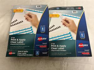 2 x 25 Sets of Print and Apply Clear Labels