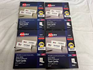 4 x 100 Matte White Tent Cards - 2.5 x 8.5