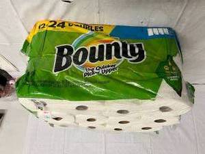 12 Pack of Bounty Double Paper Towel Rolls