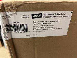 26.5 Deep 4 Drawer File Cabinet