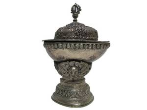 Antique Tibetan Kapala Skull Ritual Bowl&nbsp;