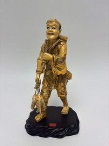 lot 39 image: Carved Vintage Faux Ivory or Bone&nbspOriental Figure #11