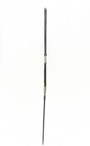 lot 76 image: Old Vintage Wrought Iron & Wood Spear wLong Blade  #4