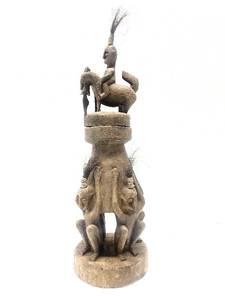 lot 77 image: Old African Tribal Large Equestrian Vessel