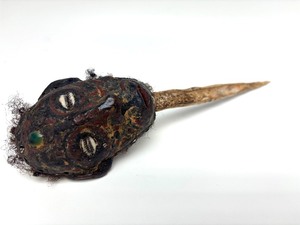 lot 50 image: Genuine Papua New Guinea Sepik River Cassowary Bone Dagger wHead