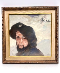 lot 121 image: Original Framed Signed Painting by Jewish Artist Abel Pann