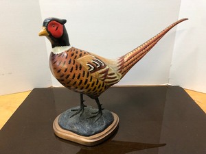 Signed Inez Esse 1984 Wooden Bird Factory Pheasant