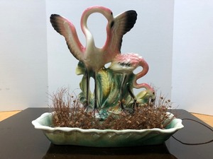 RARE 2-Piece Flamingo TV Lamp