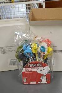 lot 57 image: Raymond Geddes Peanuts Giant Eraser Pencils - 24 Count Display