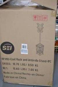 lot 88 image: SEI HP3192 Coat Rack and Umbrella Stand - 1 Piece