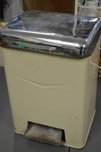 lot 99 image: Vintage Pantry Queen Pedal-Operated Trash Can