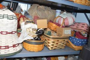 lot 138 image: Assorted Longaberger Baskets and Collectibles Lot