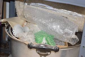 lot 140 image: Assorted Household Items Lot Including Towel Sets and Glassware