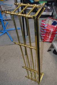 lot 165 image: Gold-Plated Magazine Rack with Ornate Design