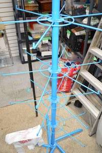 lot 166 image: Blue Metal Rotating Display Rack