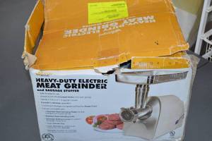 lot 169 image: Weston Heavy-Duty Electric Meat Grinder and Sausage Stuffer