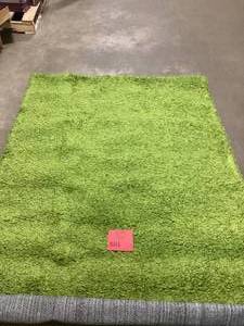 Unique Loom Solid Shag Grass Green 4 ft. x 6 ft. Area Rug Customer Returns See Pictures