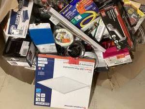 Gaylord of Assorted Tools Hardware  and General Merchandise Various Models and Conditions  Customer Returns See Pictures