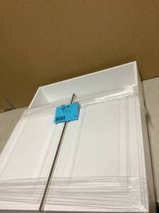 Glacier Bay 23.1 in. W x 27.9 in. H White Rectangular Medicine Cabinet without Mirror with Adjustable Shelves  Customer Returns See Pictures