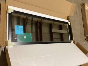 43 in. x 16 in. Rectangle Classic Black Hooks Wall Mirror by NEUTYPE  Customer Returns See Pictures