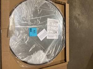 Home Decorators Collection Extra Large Round Black Classic Accent Mirror (35 in. Diameter)  Customer Returns See Pictures