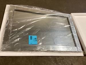 Medium Rectangle Clear Beveled Glass Contemporary Mirror (36 in. H x 24 in. W) by Empire Art Direct Customer Returns See Pictures