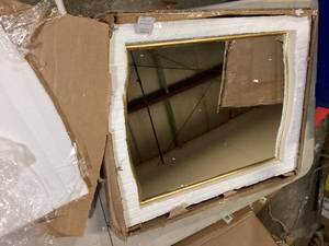 Sedelle Rectangle Gold Wall Mirror (24 in. H x 17 in. W) by Kate and Laurel  Customer Returns See Pictures