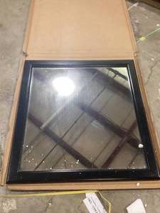 Acme Furniture Louis Philippe III 1 in. x 38 in. Modern Square Framed Black Decorative Mirror   Customer Returns See Pictures