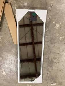 Kate and Laurel Large Rectangle White Full-Length Contemporary Mirror (48 in. H x 16 in. W)  Customer Returns See Pictures