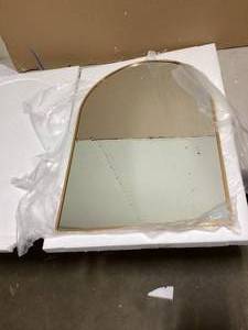 TA 30 in. H x 20 in. W Gold Modern Arch Framed Mirror   Customer Returns See Pictures