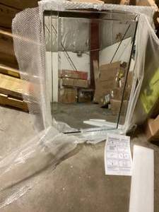StyleWell Medium Rectangle Beveled Glass Classic Mirror (36 in. H x 24 in. W)   Customer Returns See Pictures