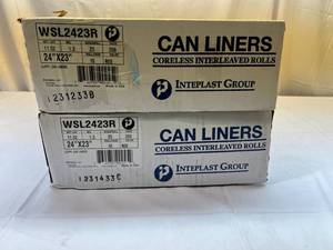 2x 250ct 24x23 Can Liners Red