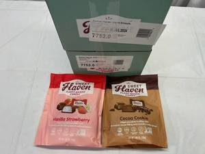 KK. 12x 3.8oz Sweet Haven Plant Based Candy Cocoa Cookie Truffles & Strawberry Vanilla(individually Wrapped)