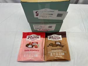 KK. 12x 3.8oz Sweet Haven Plant Based Candy Cocoa Cookie Truffles & Strawberry Vanilla(individually Wrapped)