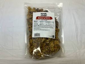 SSS. 2x 2lbs Snak Club Glazed Walnuts Halves & Pieces