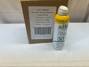 6x 5fl oz Alba Sheer Mineral Sunscreen Spray 30 SPF