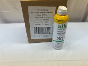 6x 5fl oz Alba Sheer Mineral Sunscreen Spray 30 SPF