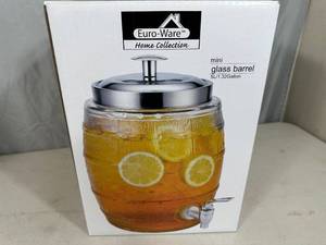 New 5 Liter Glass Barrel Drink Dispenser