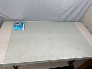 New Optix Temper Elite 24 in. x 36 in. x 0.177 in. Green Edge Acrylic Sheet