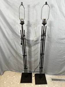 2 Matching Metal Floor Lamps