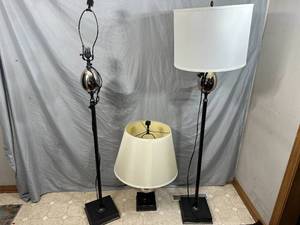 3 Matching Floor and Table Lamps