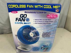 New Cordless Go Fan Cool Mist