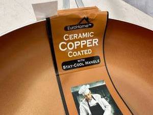 New 11 inch Ceramic Copper Coated Frying Pan