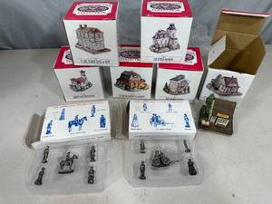 Americana Collection Buildings and Pewter Miniatures