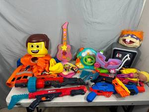 Assorted Nerf Guns, Lego Costume, Toys, and More