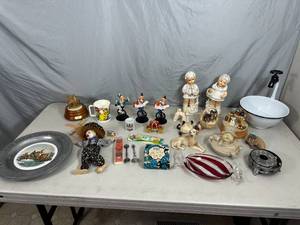 Collectibles, Figurines, American Revolution Pewter Plate, and More